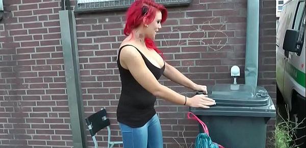  German Redhead Teen Lexy Seduce to Fuck Outdoor by Stranger